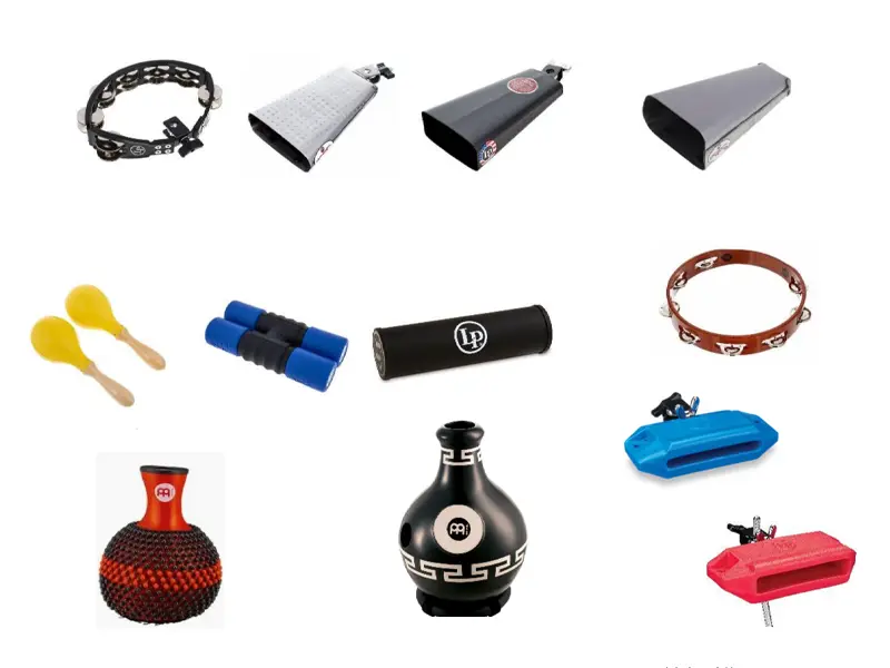 Pack percussions accessoires LP et Meinl avec table percussions en location backline à Toulon, Fréjus–Saint-Raphaël et Digne-les-Bains