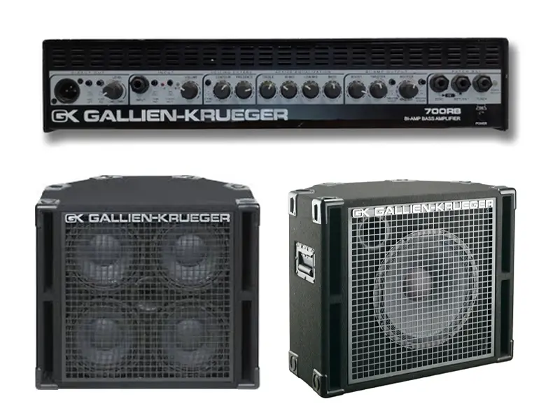 Gallien-Krueger 700RB ampli basse avec baffles 410RBH et 115RBH en location backline à Marseille, Montpellier et Nice