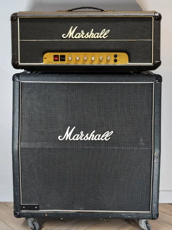 Marshall JMP 1979 avec baffle 1960A 4x12 Celestion G12-65 en location backline à Marseille, Toulon et Nice