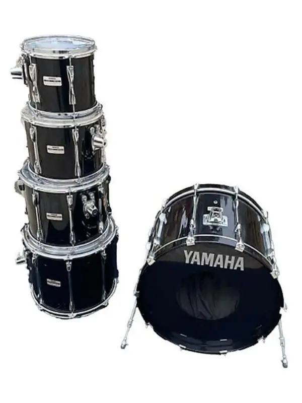 Batterie Yamaha Recording Custom Vintage série 9000 piano black bouleau Made in Japan en location backline à Marseille, Nice et Montpellier