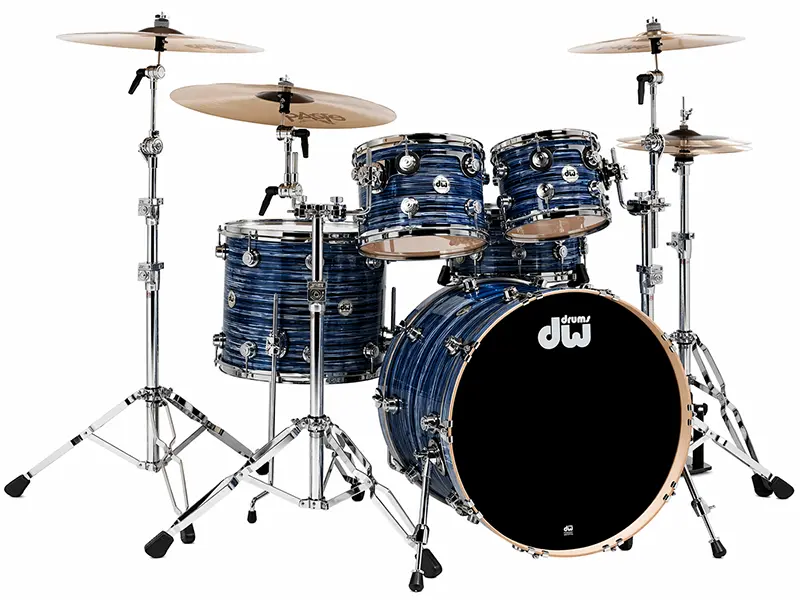 Batterie DW Collector’s Choice Deep Blue Oyster en location backline à Cannes, Aix-en-Provence et Monaco